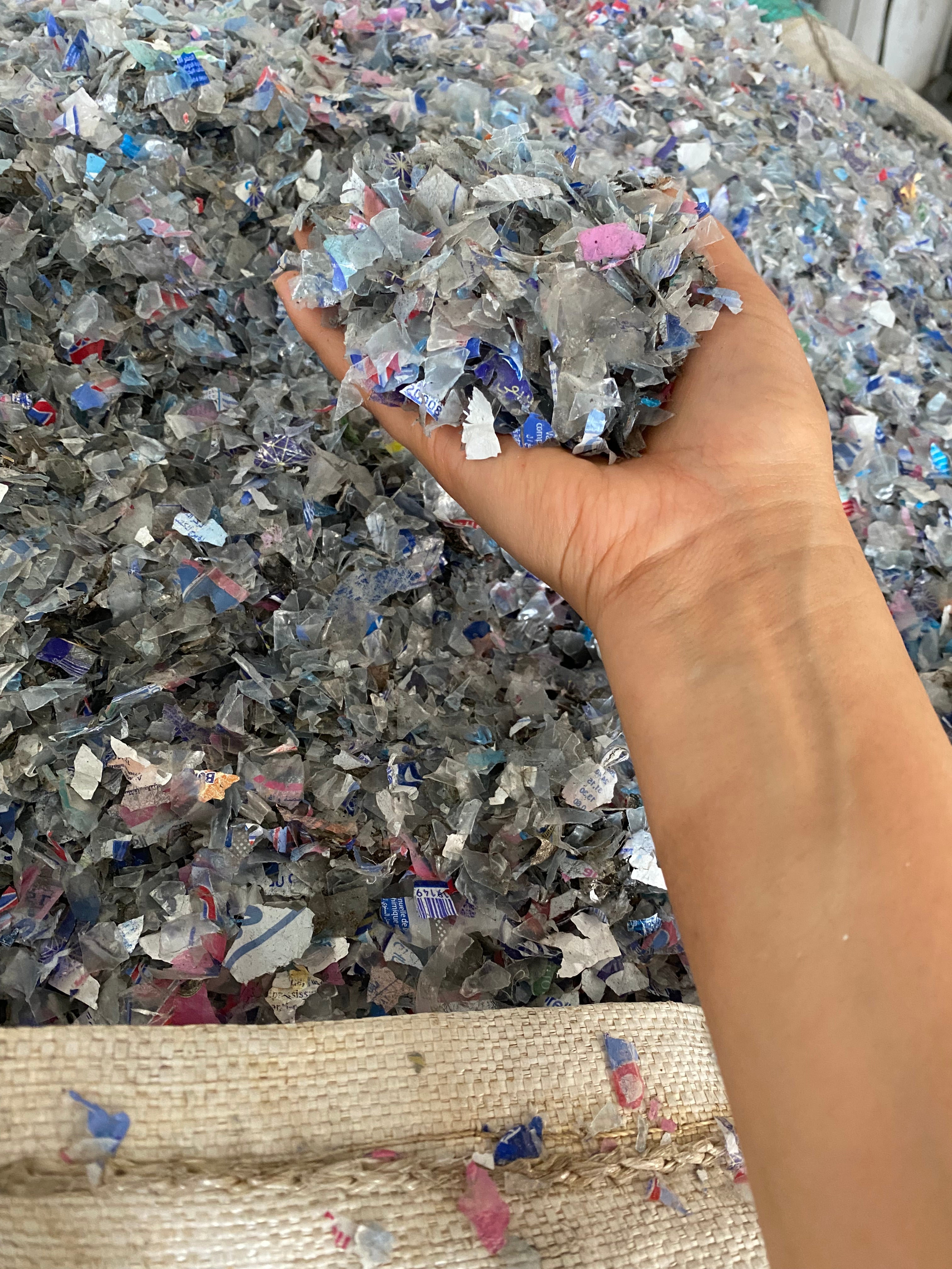 recycled plastic bottles used to make eco-friendly umbrellas