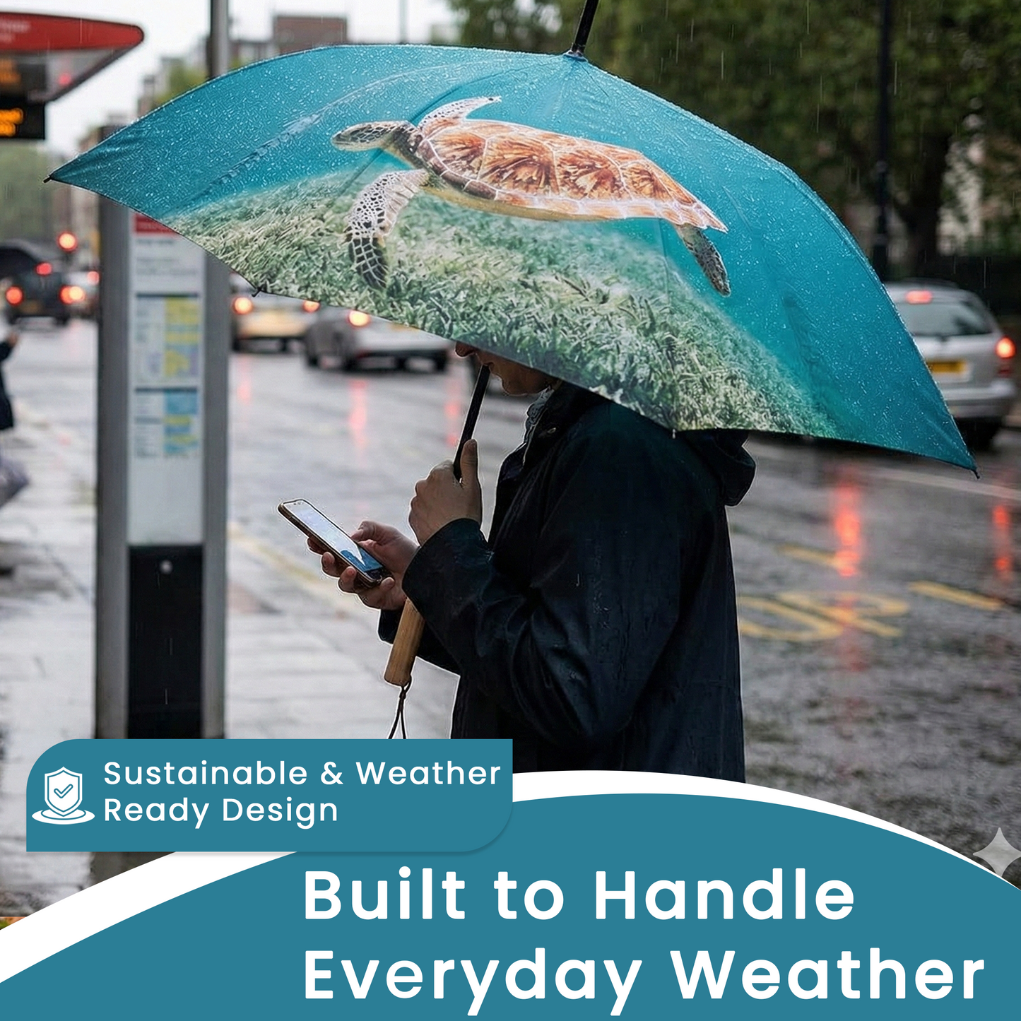 Shelly the Sea Turtle Sea-Cycled Umbrella