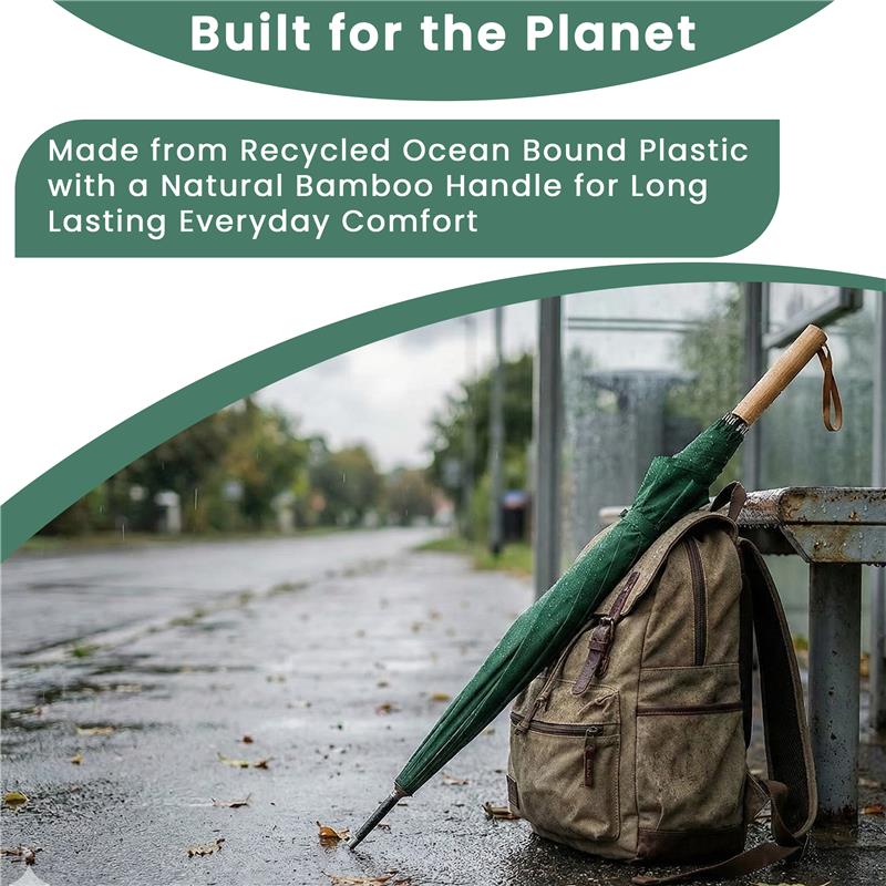 Marine Green Sea-Cycled Umbrella