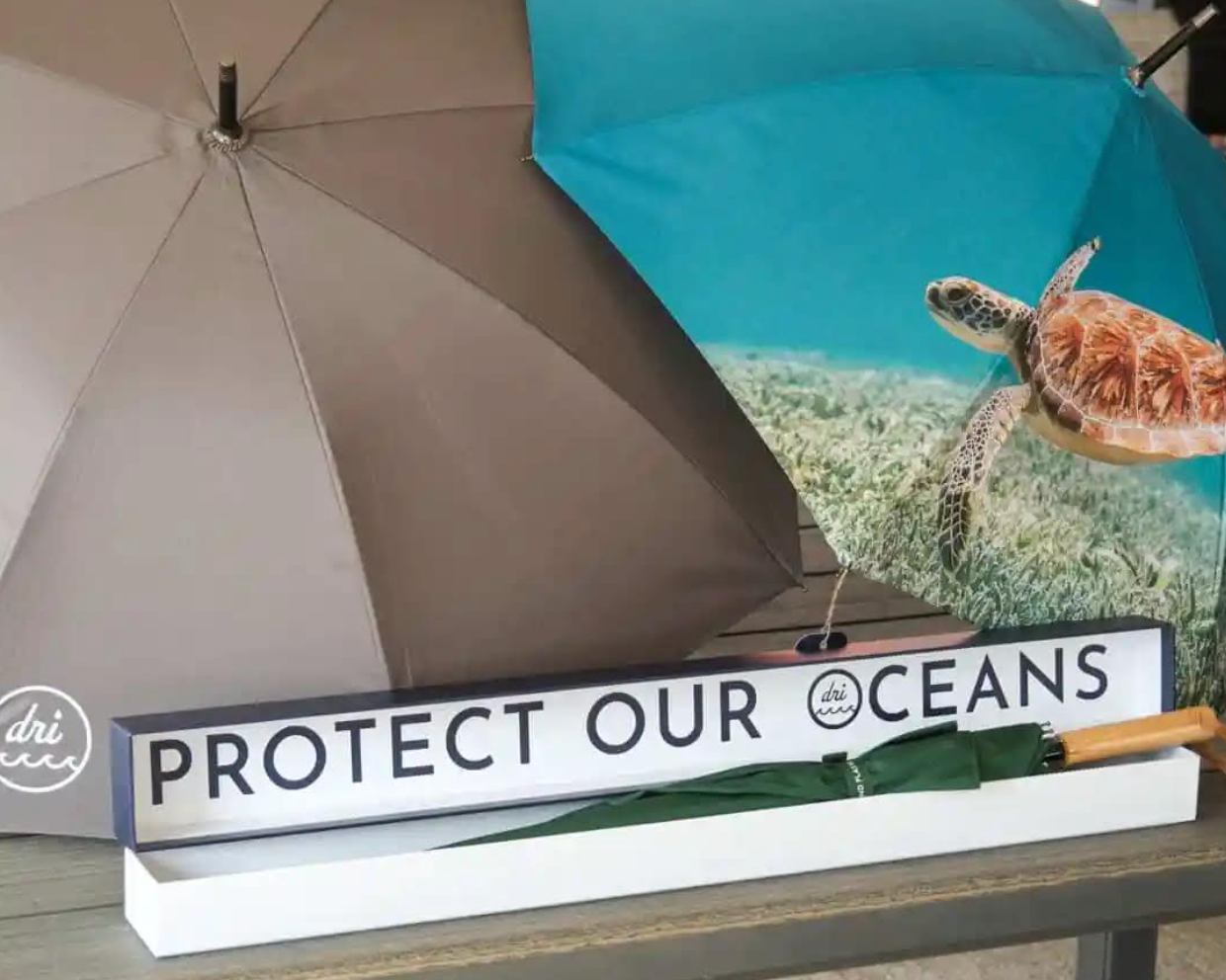 Recycled material canopy detail arctic gray umbrella